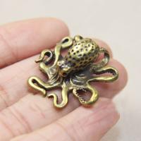 Escultura de pulpo de latón, figuritas de animales innovadoras y creativas, modelo de pulpo exquisito simulado, adorno para oficina - details 5