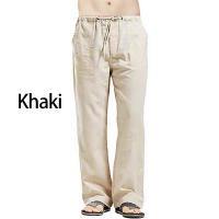 Spring Men's Linen Wide Leg Pants Oversized Sports Street Casual Yoga Pants Sweatpants Men's - details 4