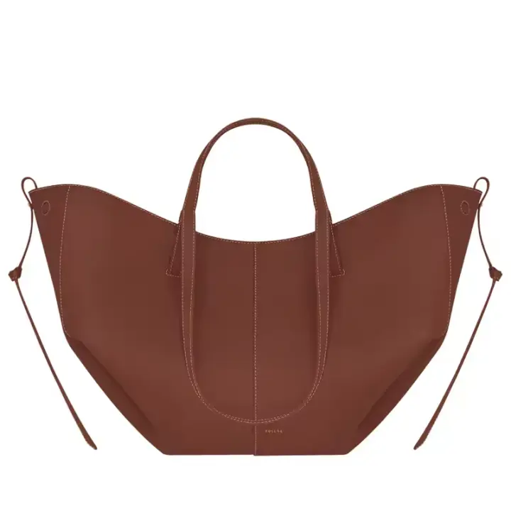 Bolso de mano de color Liso para Mujer, material de Piel de Vaca, Bolso para las axilas, Fashion Grande 53*10,5*10,5*32CM Cognac - 1