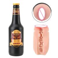 Leten Soft Ora Pussy Real Vagina Juguete Erótico para Adultos Juguetes para Hombres Regalo Sexo hine Manual Masturbador Masculino Portátil Botella de Cerveza - details 0