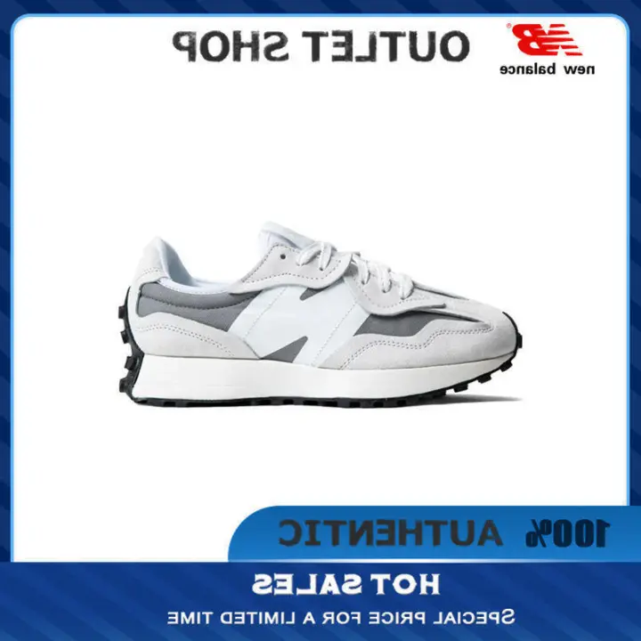 LETEN 【100% AUTÉNTICO】 NB 327 Zapatillas blancas U327WED Zapatillas deportivas de moda unisex para hombres y mujeres Pegatinas de pared - 1