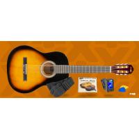 Guitarra Clásica de Nylon Ideal para Principiantes Adultos Flamenca con Funda, Afinador, Púa, Correa y Accesorios Guitarra Española 4/4 en Color Sunburst - details 9