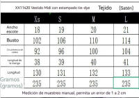BUNO- 2025 Mujer moda seda textura Midi vestido Casual ajustado manga corta cuello pico Midi Vestidos largos Mujer - details 0