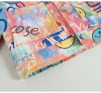 Chaqueta Casual para Niños con Estampado de Graffiti para Niñas y Niños Camiseta de Algodón Mezclado Ropa de Luz Abrigo Sudadera para Primavera/Verano Cierre de Botones - details 9