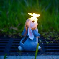 Adornos de Jardín de Resina de Conejo Luz Solar para Jardín al Aire Libre - details 10