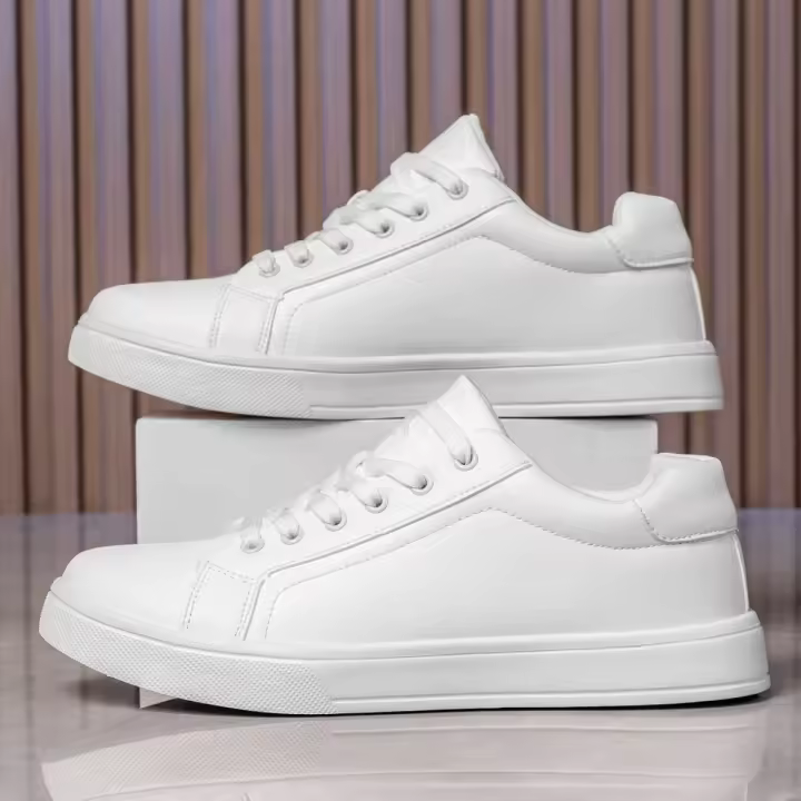 Zapatos de cuero para hombre Zapatillas deportivas informales de tendencia - 1