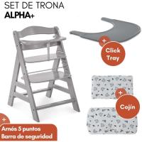 Set de Tronas de Bebé Evolutivas con Bandeja y Cojín de 2 Piezas |   Trona de madera regulable |   Silla Alta para Niños desde 6 Meses con Accesorios - details 1