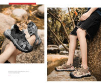 Primera capa de piel de cerdo sandalias de los hombres de verano de ocio al aire libre montañismo sandalias de playa bolsa cabeza sandalias - details 2