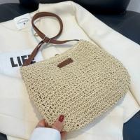 Bolsa de hombro tejida de palmera, moda de verano para mujeres - details 11