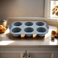 Bandeja de Horneado de Silicona Antiadherente de 6 Copas Molde de Panquecas para Hacer Pasteles DIY en la Cocina - details 7