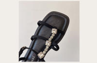 Sandalias de diamantes de imitación para mujer2025Nuevo diseño DE INTERÉS ESPECIAL DE VERANO plano para exterior sandalias romanas estilo Hada zapatos de mujer - details 1