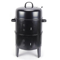 Horno para ahumar, barbacoa de carbón vegetal 3 en 1, horno ahumador con 2 parrillas, termómetro y amortiguador ajustable - details 1