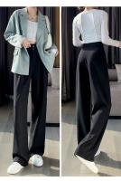 Elegantes Pantalones de Pierna Ancha Estilo Coreano Cintura Alta, Suelto, Moda Oficina, Ropa de Calle 2024 - details 5
