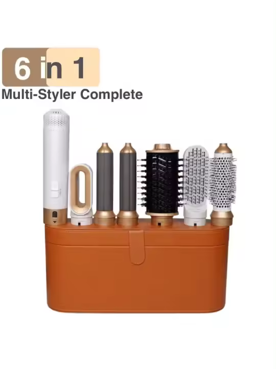 Nuevo Estilo Multi 6 en 1 Cepillo de Aire Caliente Alisador de Cabello Rizador - 1