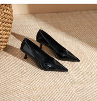 Zapatos de tacón de aguja puntiagudos de charol versátiles clásicos - details 44