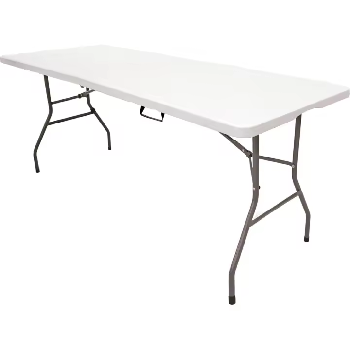Mesa de Camping Portátil de Resina HDPE 240cm Uso Interno/Exterior 8/10 Personas Carga de 150kg - 1