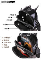 Nueva mochila de cuero suave para mujer, estilo lindo y moderno, adecuada para ir de compras y viajar, bolso versátil de Color sólido - details 2