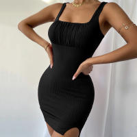 Vestido de punto de tirantes de temperamento Delgado para mujeres - details 17