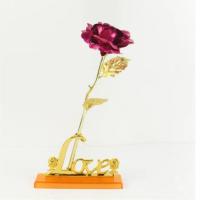 Flor de rosa de lámina dorada segura, flor de rosa Artificial de simulación de lámina dorada, flor de rosa, colgante de rosa de lámina dorada, decoración del hogar - details 3