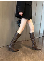 Nuevas botas de tacón fino para hombre pequeño pero botas de moda hasta la rodilla botas de mujer - details 16