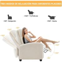 Sillón de Masaje Silla Relax Butaca Sofá Ajustable de Relajación con Función Reclinable para Sala de Estar y Dormitotio Gris - details 51