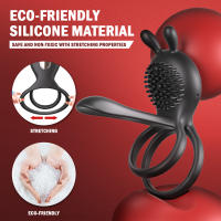 Anillo vibrador inalámbrico para pene con aplicación, retrasa la eyaculación, estimulador del punto G, masajeador, juguetes sexuales para hombres - details 3