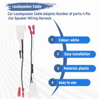 Adaptador de Cable de arnés de cables para altavoz frontal de salpicadero de Tweeter de coche, 2 uds., apto para Toyota Tacoma 2016 2017 2018 2019 - details 4