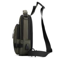 Bolso de pecho para hombre con múltiples bolsillos a la moda, bolso de mensajes deportivo de tela Oxford con carga USB, bolso cruzado multifunción de Color sólido para niños - details 23