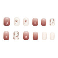 Kit de uñas de tulipán degradado dulce, uñas adhesivas de cubierta completa para decoración de dedos del hogar DIY - details 0