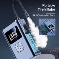 Bomba de Aire de Compresión Portátil Inalámbrica para Neumáticos de Coche 12V con Salida LED USB para Bicicletas Moto Bolas Normalidad de Artículos Peligrosos Batería Incluida  - details 8