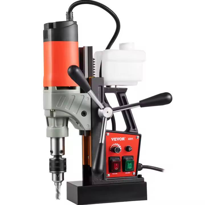 SucceBuy Taladro magnético, 1200 W, 1,57 "de diámetro, 2922 lbf/13000 N, velocidad variable, prensa de taladro eléctrico Mag de 580 RPM - 1