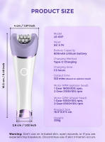 Extractor de pelo eléctrico 4 en 1, máquina de afeitar para mujeres, afeitado de las axilas, pelo de las piernas, molinillo de pies IPX7 Universal - details 9