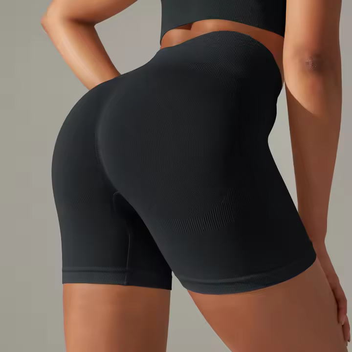 Pantalones cortos de yoga para mujer, leggings deportivos de cintura alta para gimnasio, correr, ciclismo, verano - 1