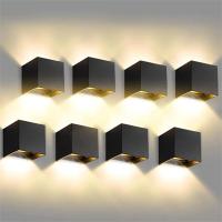 Aplique Pared Exterior, 12W Impermeable IP65 Lampara de pared Interior Exterior Luz Cálida 3000K 1000 lm Ángulo ajustable Lámpara Pared Blanco para Porche Salón Dormitorio - details 29