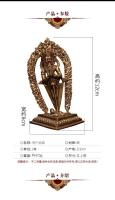 Bhumibol Adulyadej estatua de Buda de adoración en el hogar dorada de cobre puro tántrico tibetano hecho a mano, adorno de práctica de Nepal - details 1