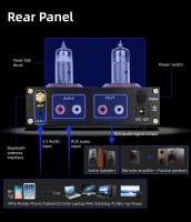 Amplificador de tubo Bluetooth PJ. Miao Olai M7 Preamplificador HiFi 6k4 tubo - details 8