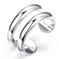 -Anillo de Plata de Ley 925 para mujer, joyería de dos líneas, elegante, Retro, regalo de fiesta - details 7