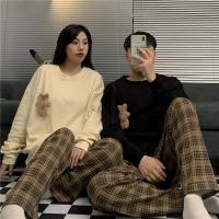 Pijama de Par de Verano-Otoño Cómodo y Suelto para Hombres y Mujeres Viste a La Moda fuera del Hogar - details 11