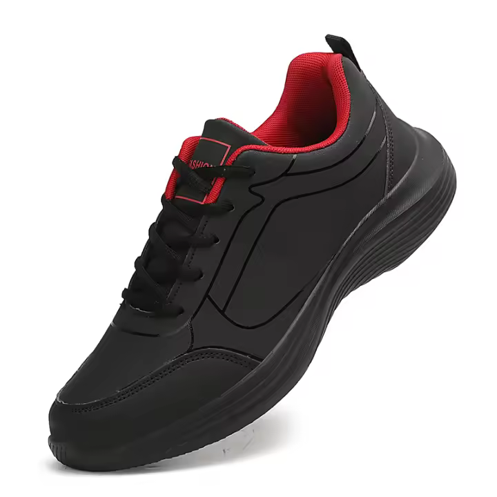 Cordones de tenis deportivos para correr al aire libre, ligeros, informales, impermeables, de cuero de alta calidad, cordones planos para hombres - 1