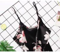 Ropa interior de mujer, ropa de dormir de seda satinada, chaleco, pantalones cortos, conjunto de dos piezas de verano, ropa de dormir para mujer - details 14
