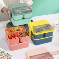 Fiambrera de 1800ML Tupper Segura para Microondas, Impermeable, Portátil con 4 Compartimentos y Cubiertas Ideal para el Colegio - details 6