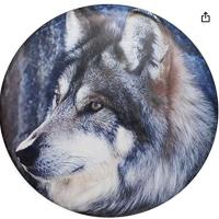1UDS cubierta antideslizante de neumático de repuesto de animal de cuero PU de PVC de vaca de ciervo de lobo de estilo de coche personalizado - details 2
