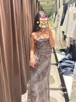 Falda larga plisada MIDI con tirantes estampado animal para mujer, primavera y verano, nuevos productos, vestido adelgazante - details 2
