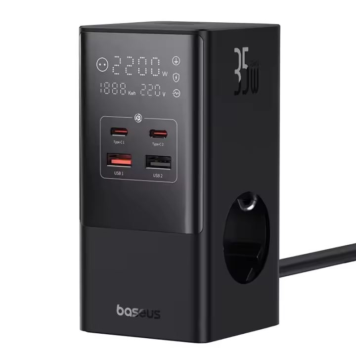 Baseus cargador multipl de 35W, Digital de carga rápida, estación de carga 7 en 1, cargador tipo c para iPhone Xiaomi - 1