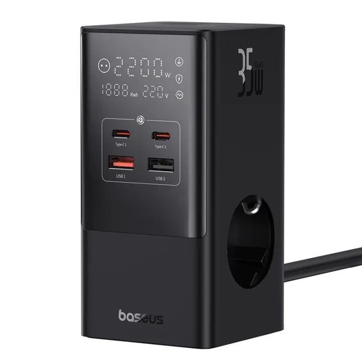 Baseus cargador multipl de 35W, Digital de carga rápida, estación de carga 7 en 1, cargador tipo c para iPhone Xiaomi - 1