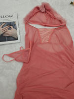 Conjunto de falda y tanga sexy para mujer, estilo europeo y americano, con tiras de encaje y diseño sin espalda. - details 15
