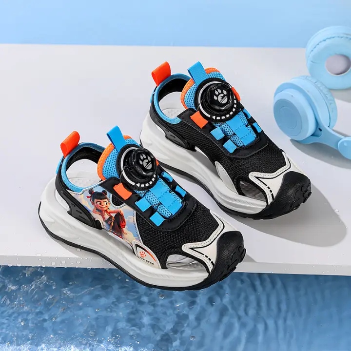 Zapatos para niños, sandalias, novedad de verano, zapatos de playa con cabeza de bolso transpirable para niños, zapatillas de deporte - 1