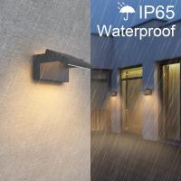 Lámpara LED de Pared de 24W para Exterior Interior IP65, Luz de Pared Ajustable, Moderno Apliques de Pared Aluminio para Entrada Jardines Pasillo Sala, Blanco Cálido 2700K-3000K, Bronce - details 17