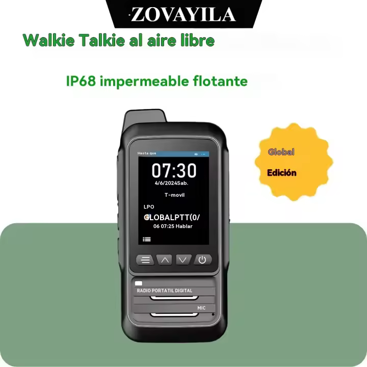 ZOVAYILA-Walkie-talkie para exteriores, 4G, resistente al agua, pantalla grande, distancia ilimitada, red pública, 5000 km, 4G - 1