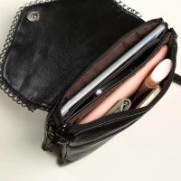 Bolso negro para mujer, bolso cruzado informal para mujer con hombro de PU, cartera - details 1